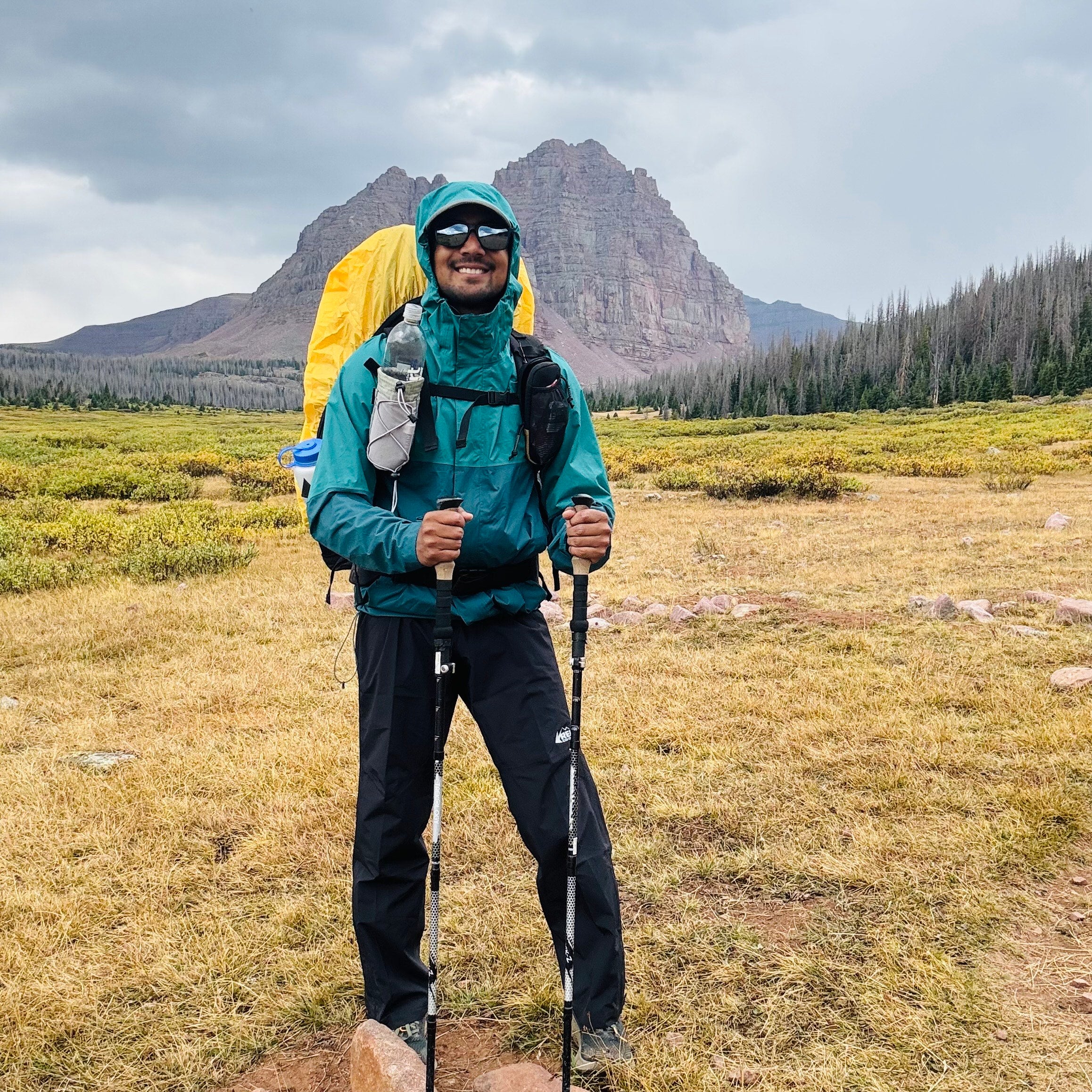 Saurav backpacking at Mt Castle in the Uintas